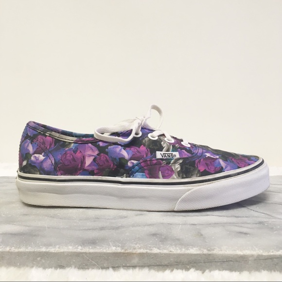 purple floral vans